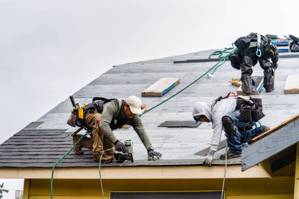 Professional Gutter Installation technician working in Veneta, OR